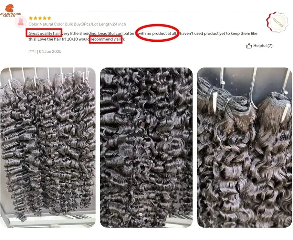 Burmese Curly Virgin Hair Bundles