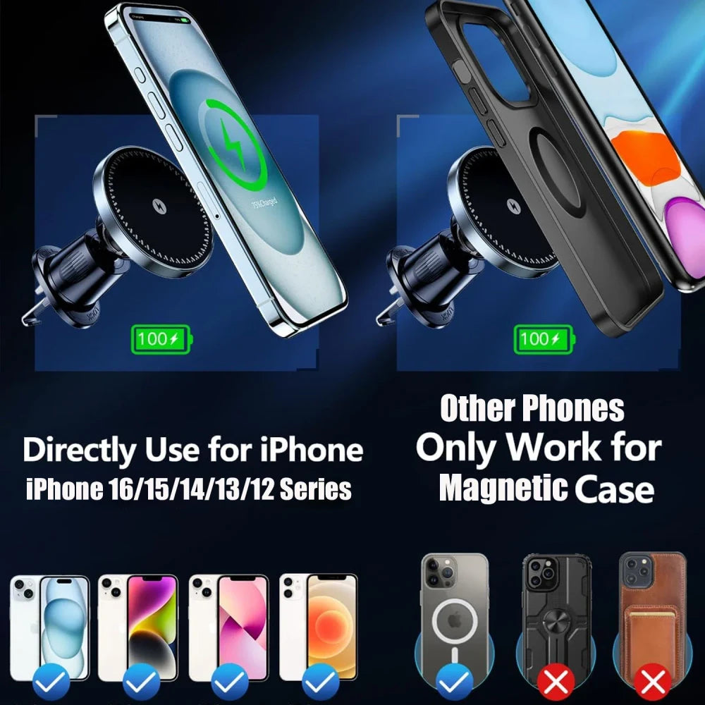 Magnetic Wireless Car Phone Mount