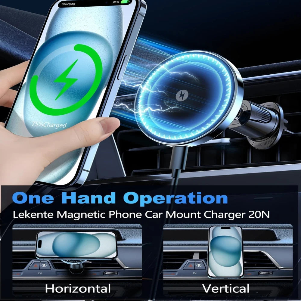 Magnetic Wireless Car Phone Mount