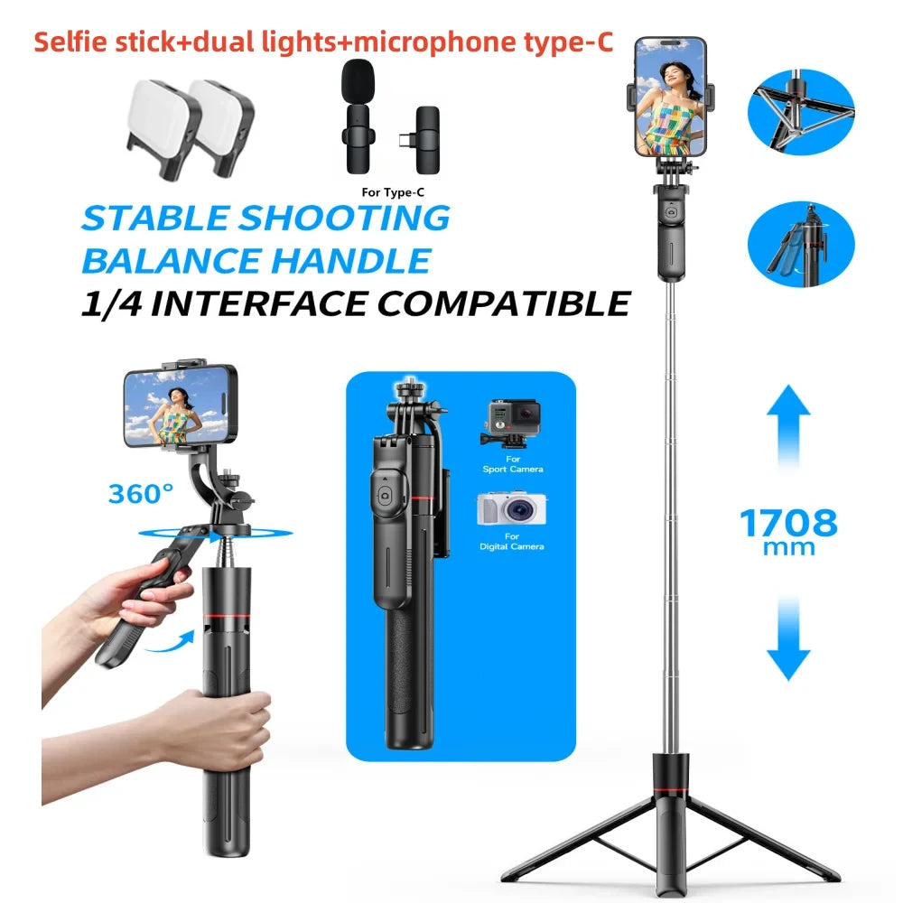 Extendable Bluetooth Selfie Tripod