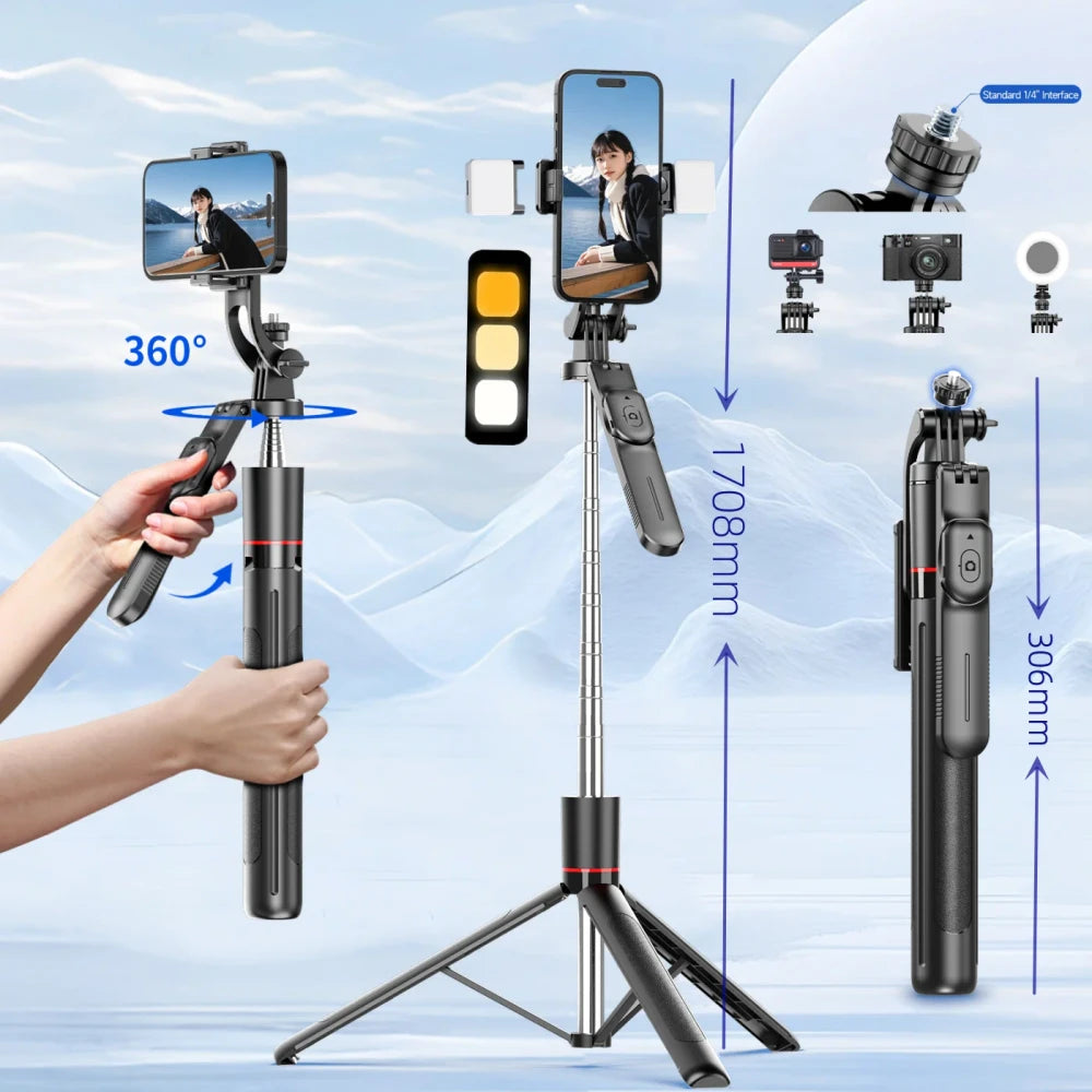 Extendable Bluetooth Selfie Tripod