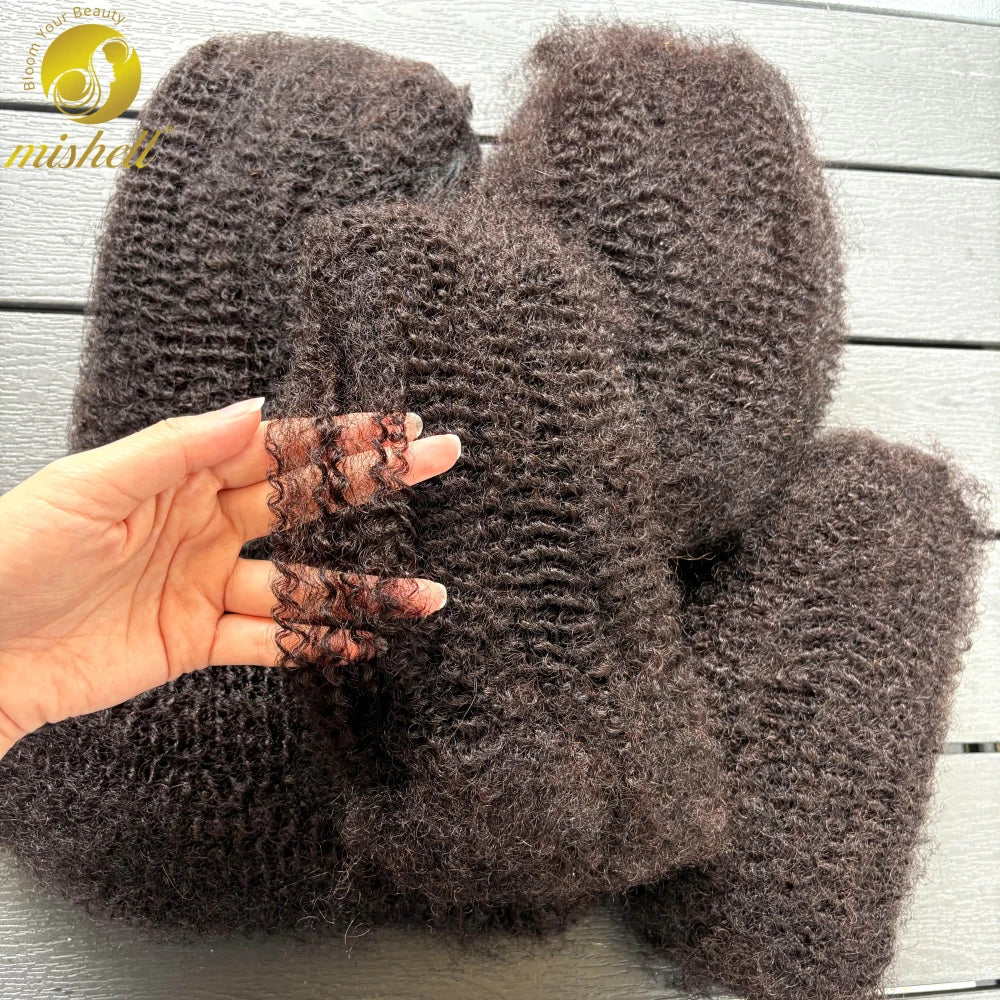 Natural Afro Kinky Curly Human Hair Bulk