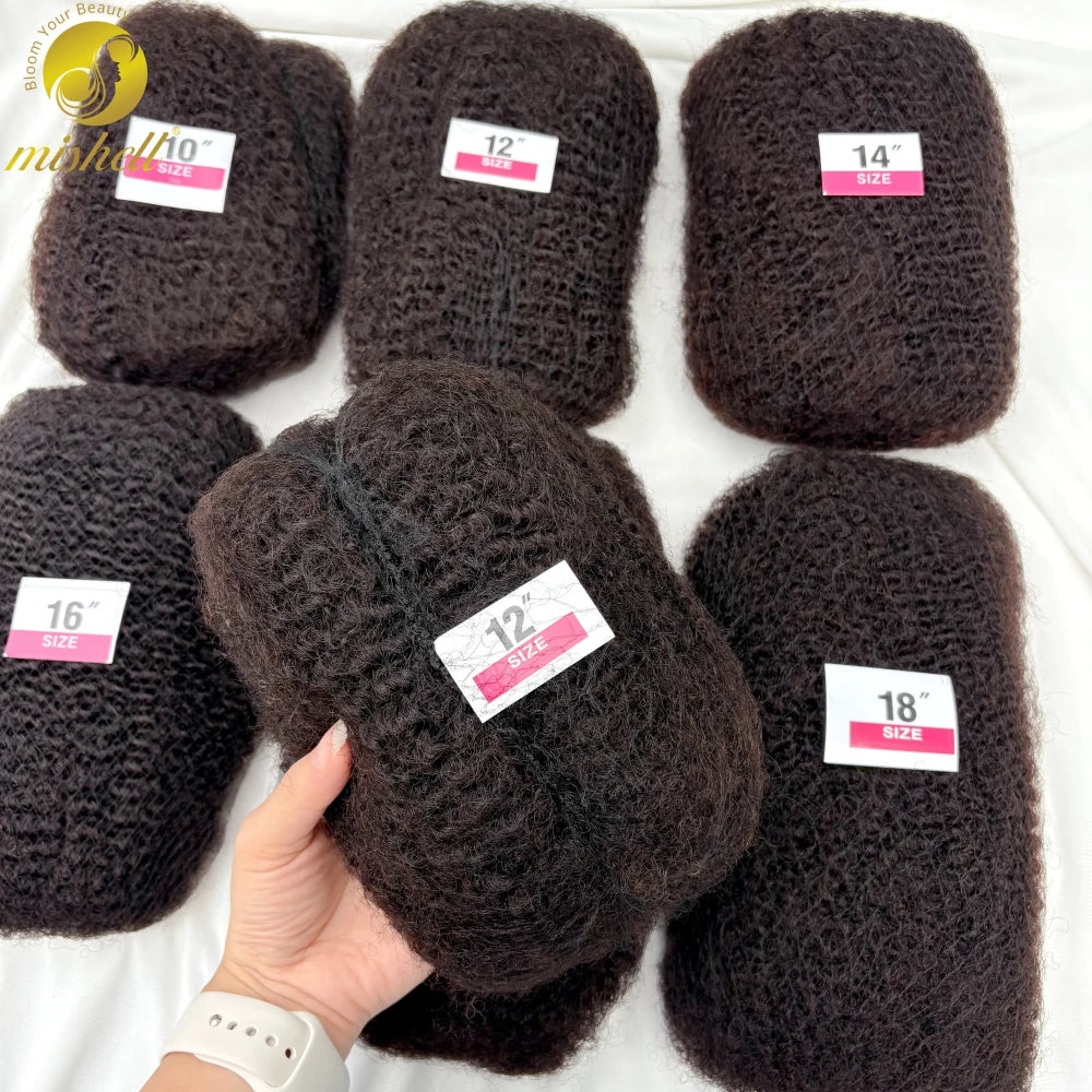 Natural Afro Kinky Curly Human Hair Bulk