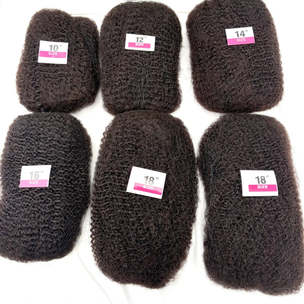 Natural Afro Kinky Curly Human Hair Bulk