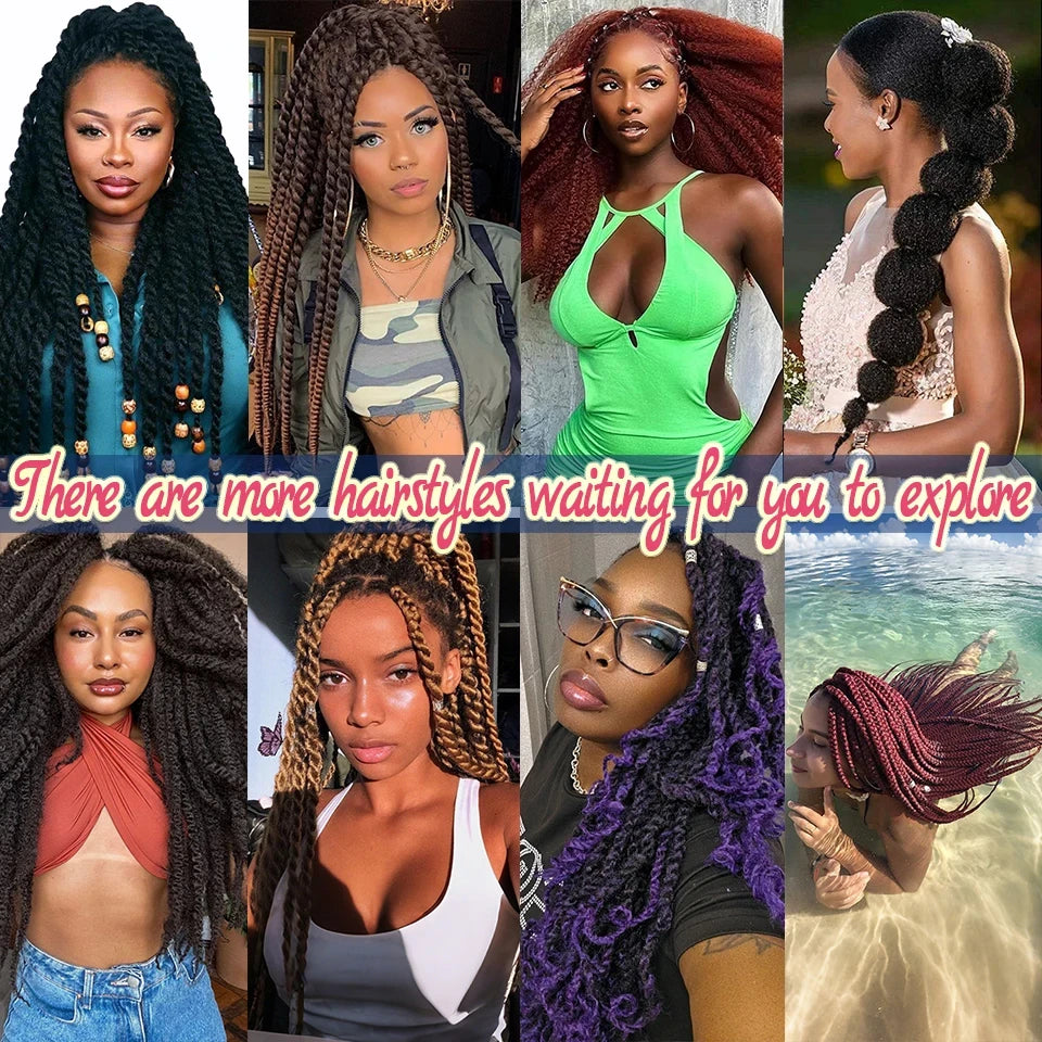 Yeaful Pre-Looped Marley Twist Crochet Braids