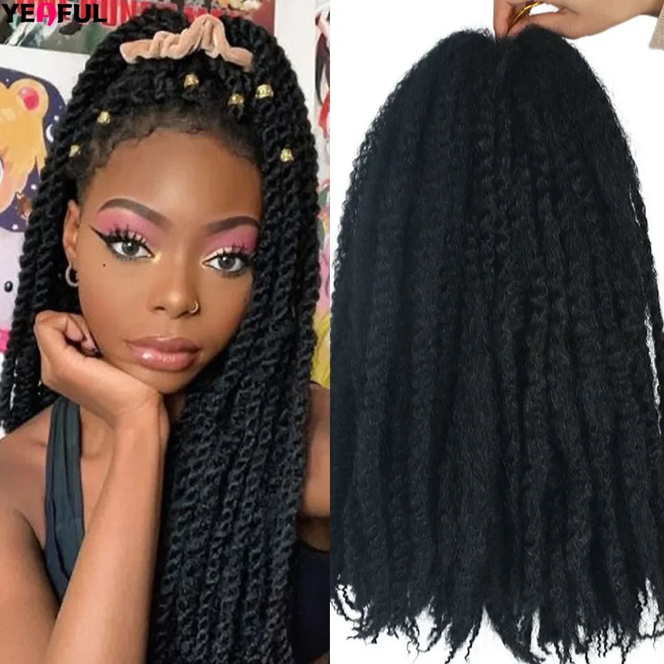 Yeaful Pre-Looped Marley Twist Crochet Braids