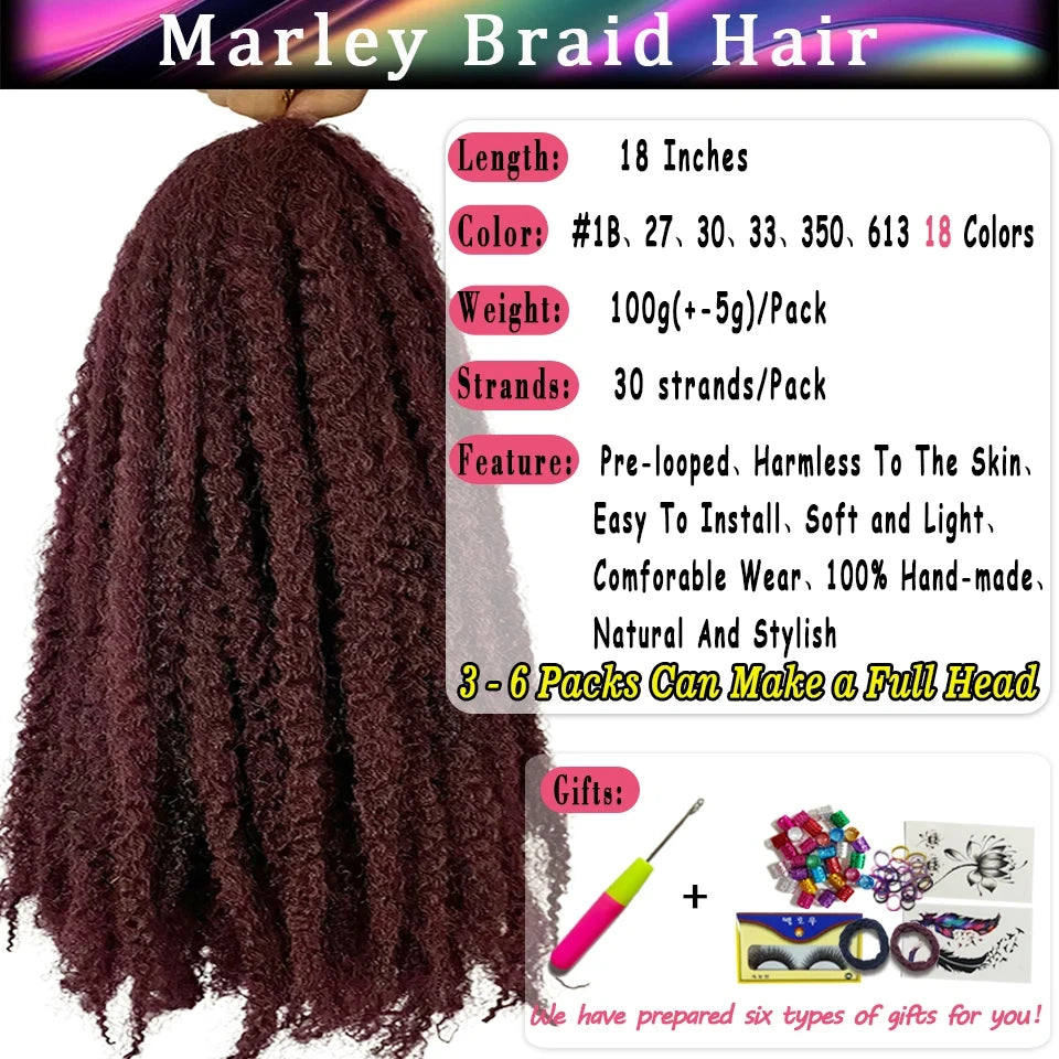 Yeaful Pre-Looped Marley Twist Crochet Braids