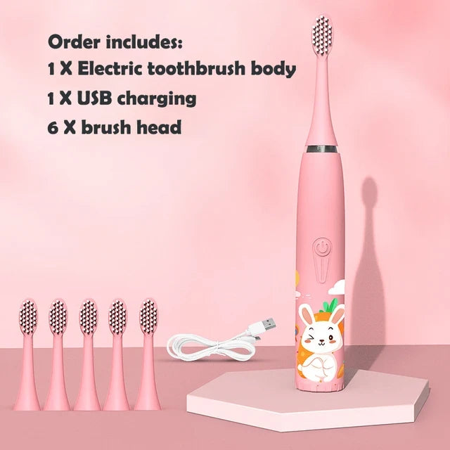 Ultrasonic Cartoon Children Electric Toothbrush