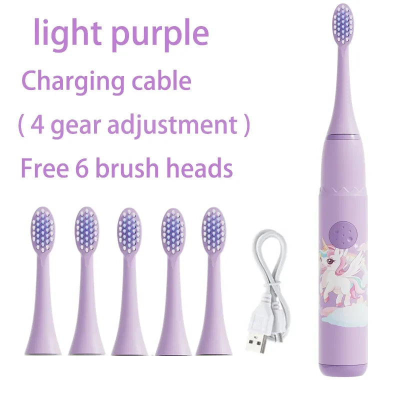 Ultrasonic Cartoon Children Electric Toothbrush