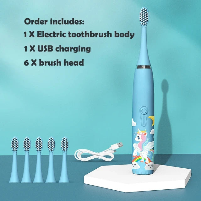Ultrasonic Cartoon Children Electric Toothbrush